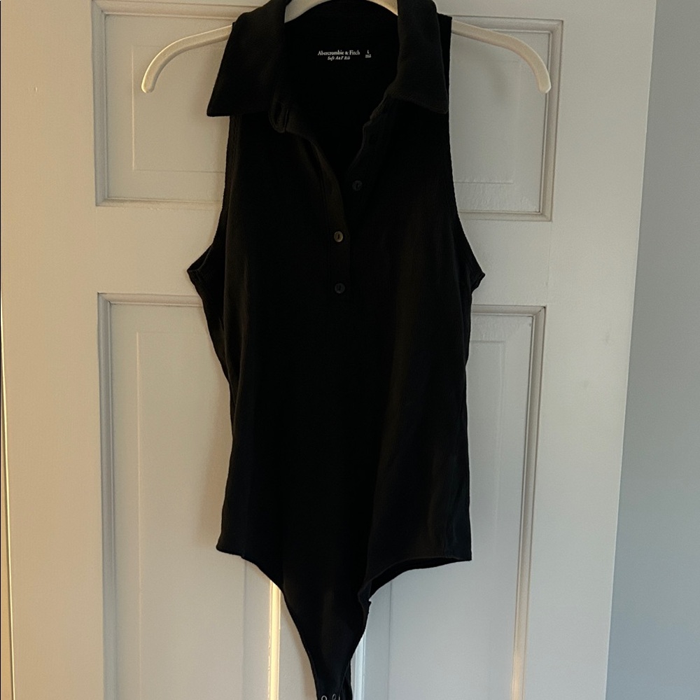 Abercrombie & Fitch Black Collared Bodysuit